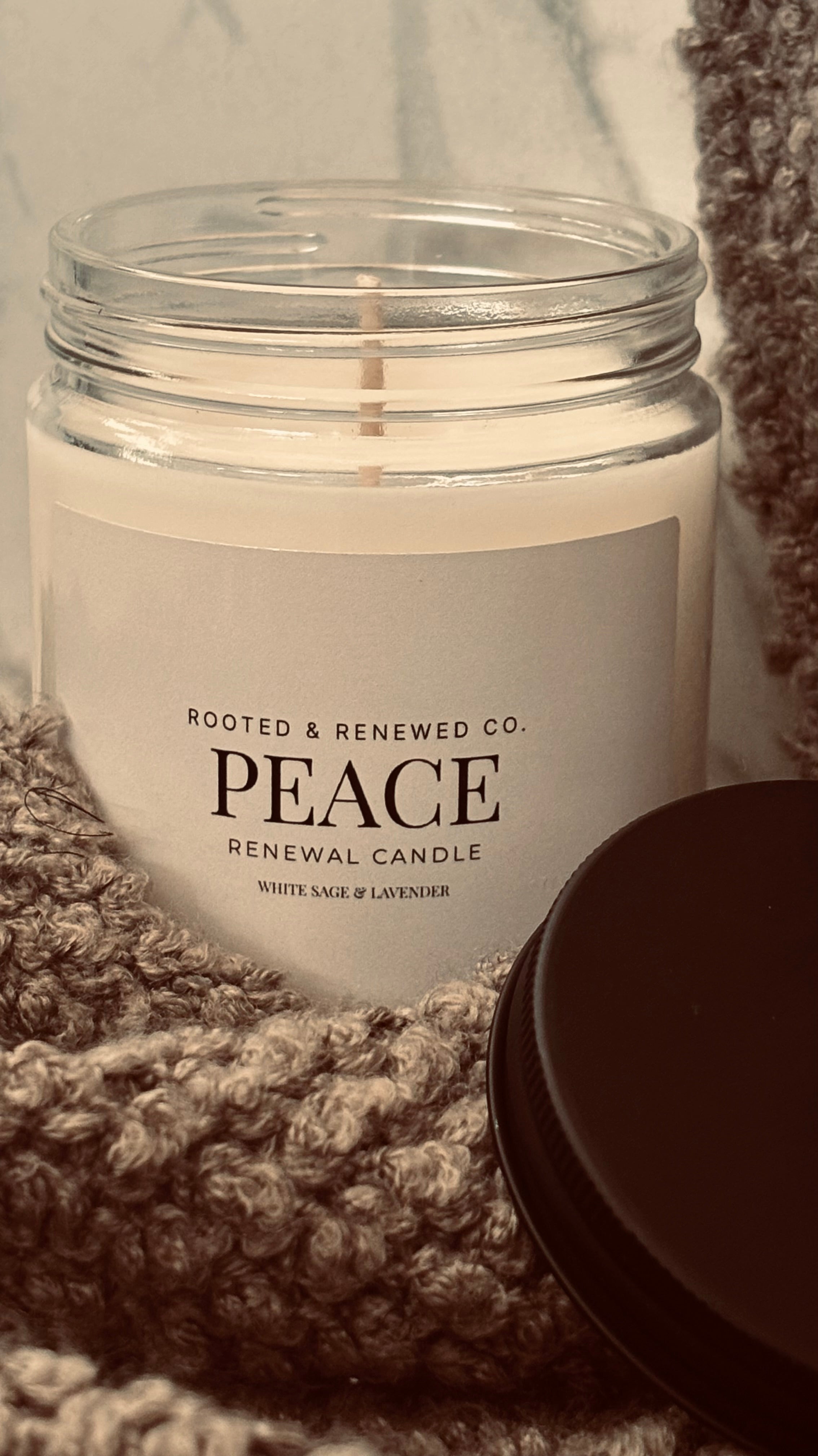 Peace Candle — White Sage & Lavender